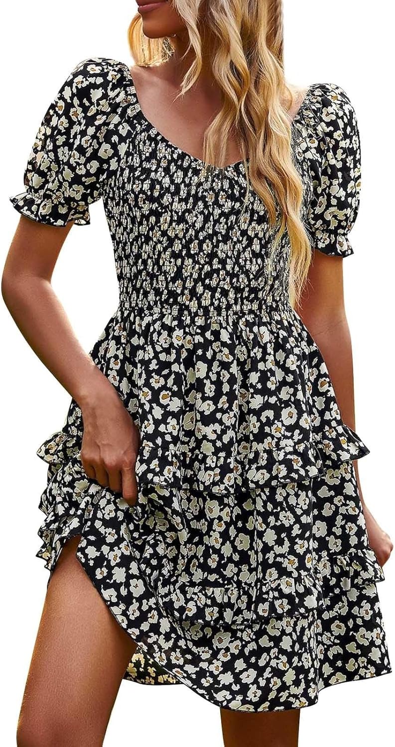Floral Midi Ruffle Dress 2025