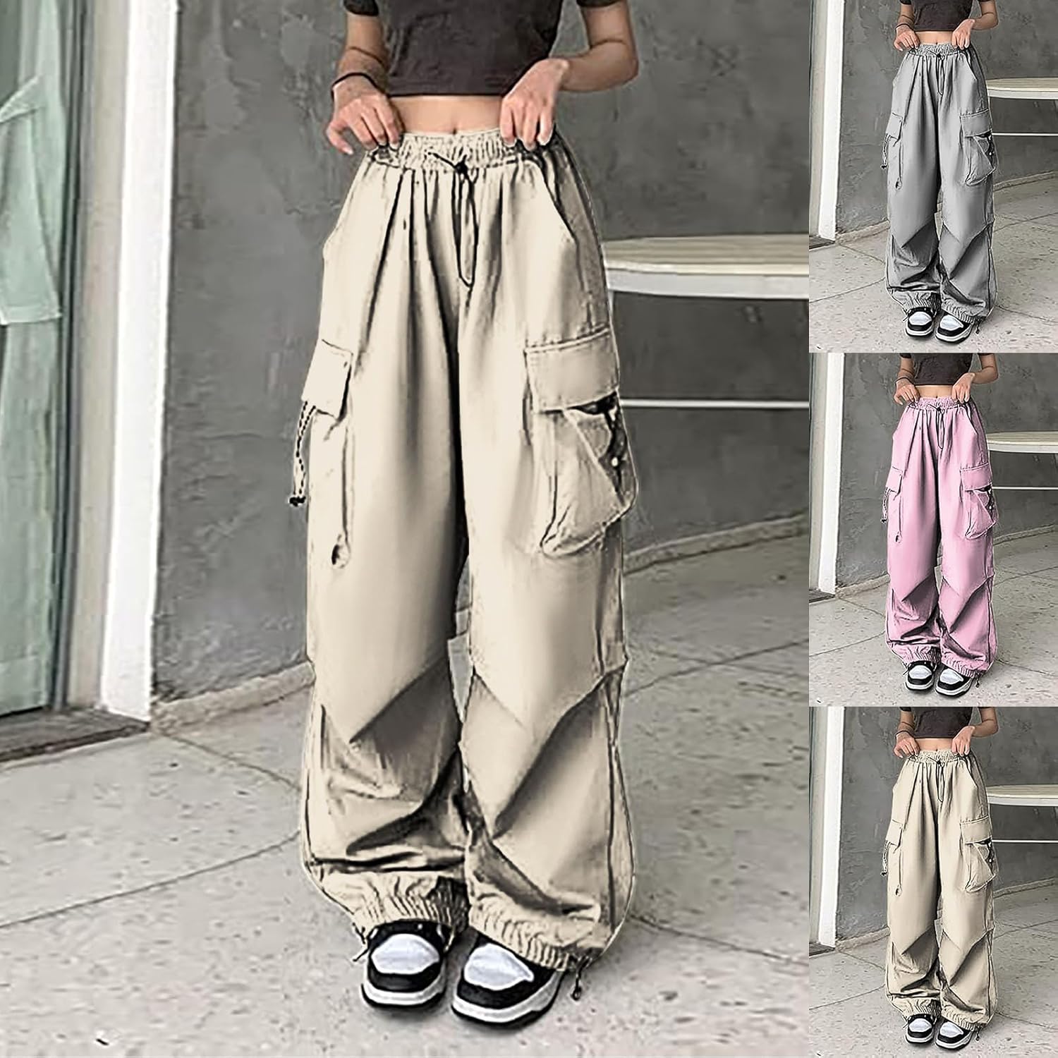 SDbrld Womens Baggy Cargo Pants