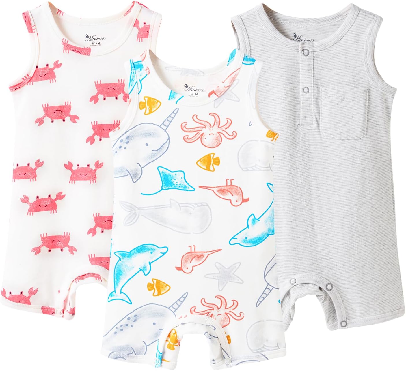Minicoco Baby Boy ROMPER - 100 Cotton