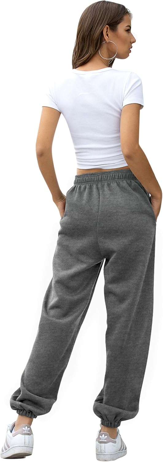 Stay Warm Stay Comfortable Cinch Bottom Sweatpants with Pockets for Women