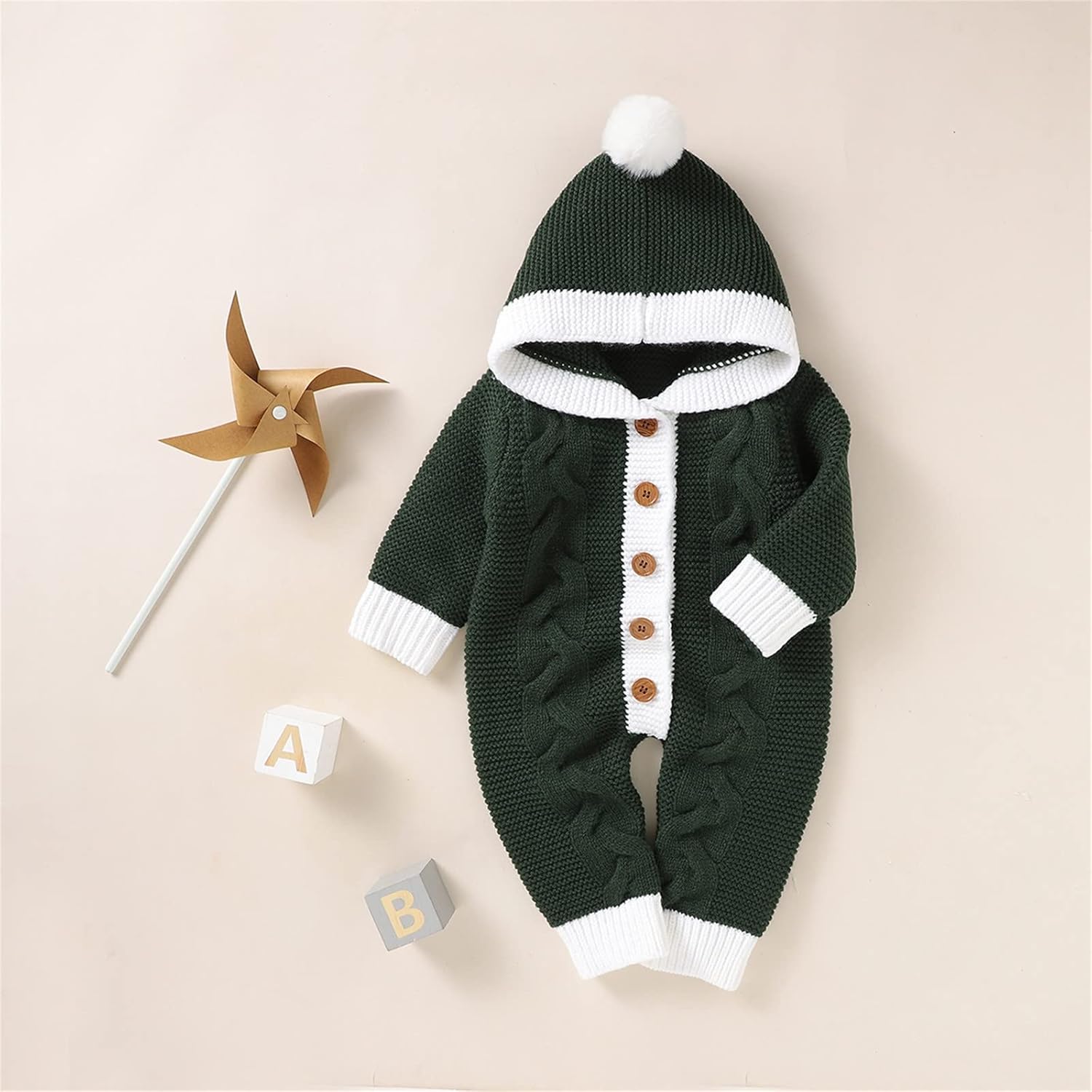 ToddlBy Christmas Romper Knit Jumpsuit for Baby Boys Girls