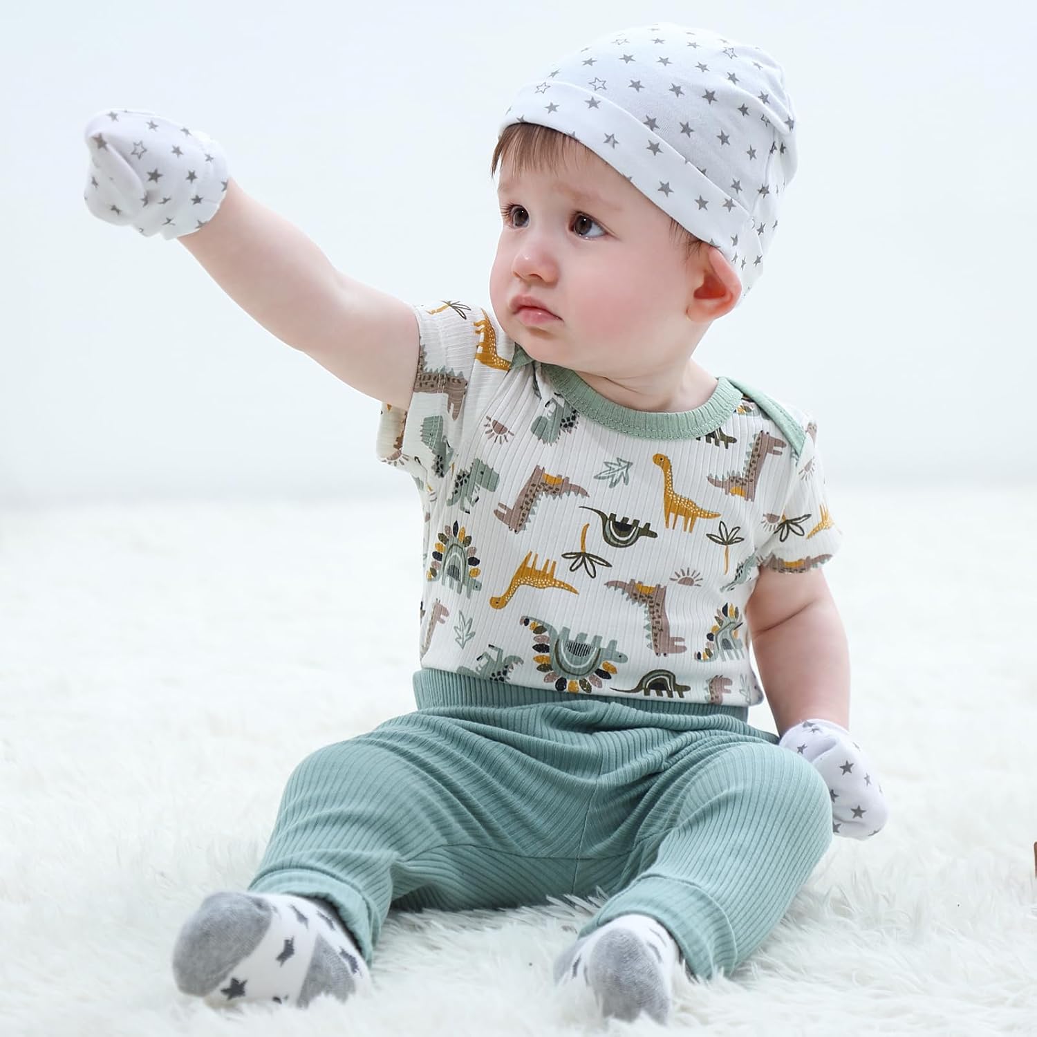 Ruliby Baby Bodysuitromo Girls Boys Outfit Soft Newborn Romper