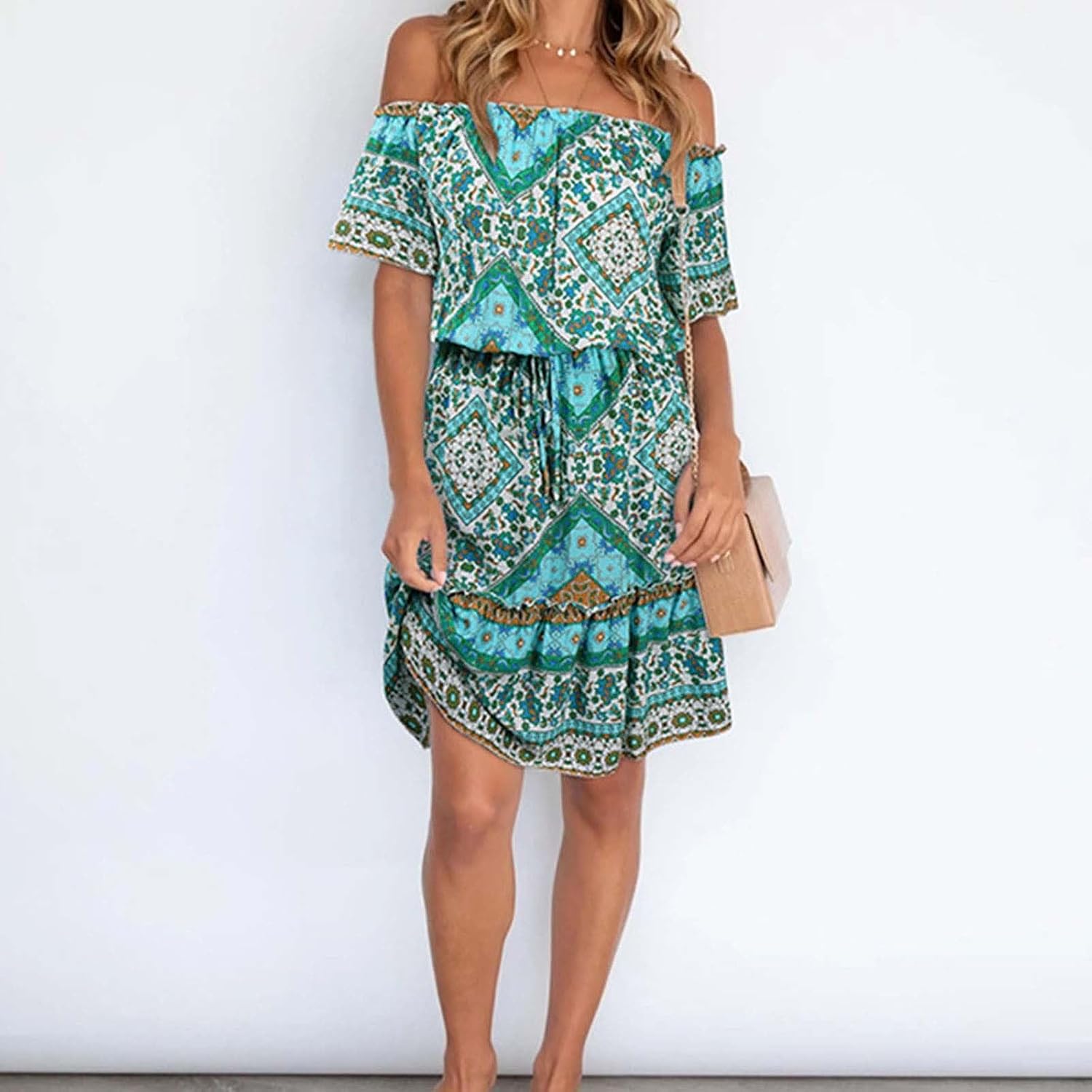 Elegant Bohemian Floral Midi Dress
