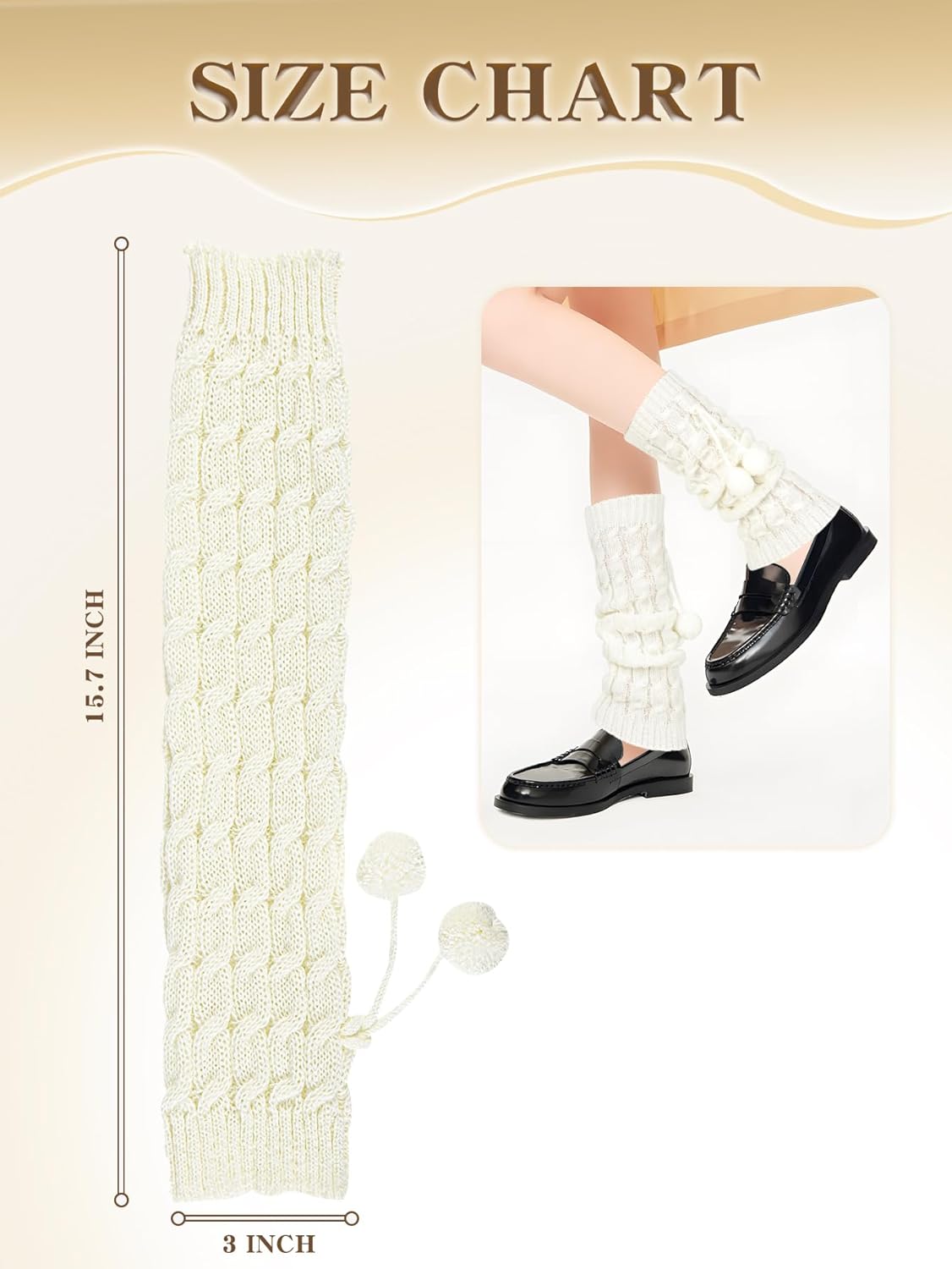 Y2K 80s Knitted Leg Warmer Socks