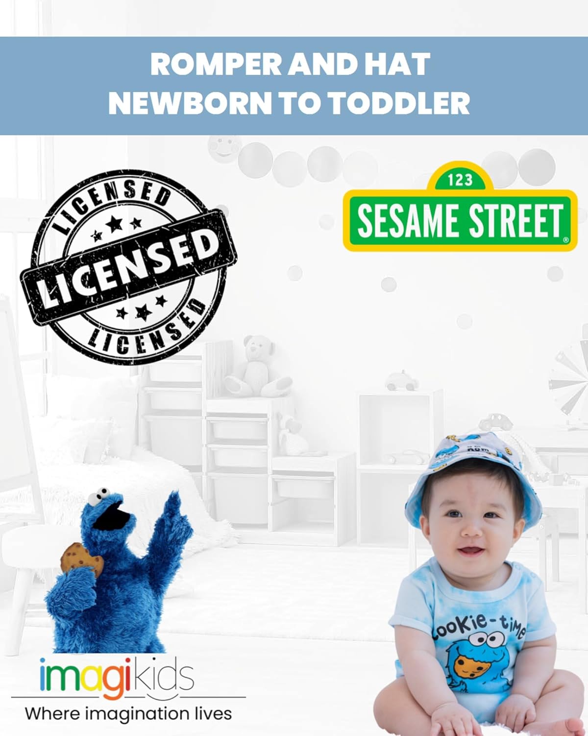 Sesame Street Elmo Big Bird Romper Hat for Toddler