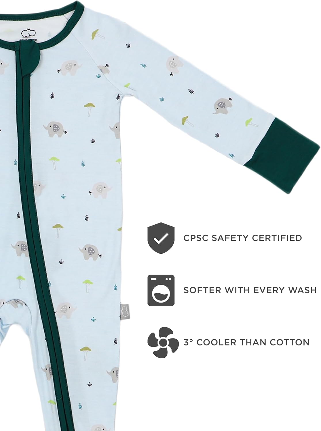 LittleHippo 2-Way ZipperRomper Soft Breathable Pajamas