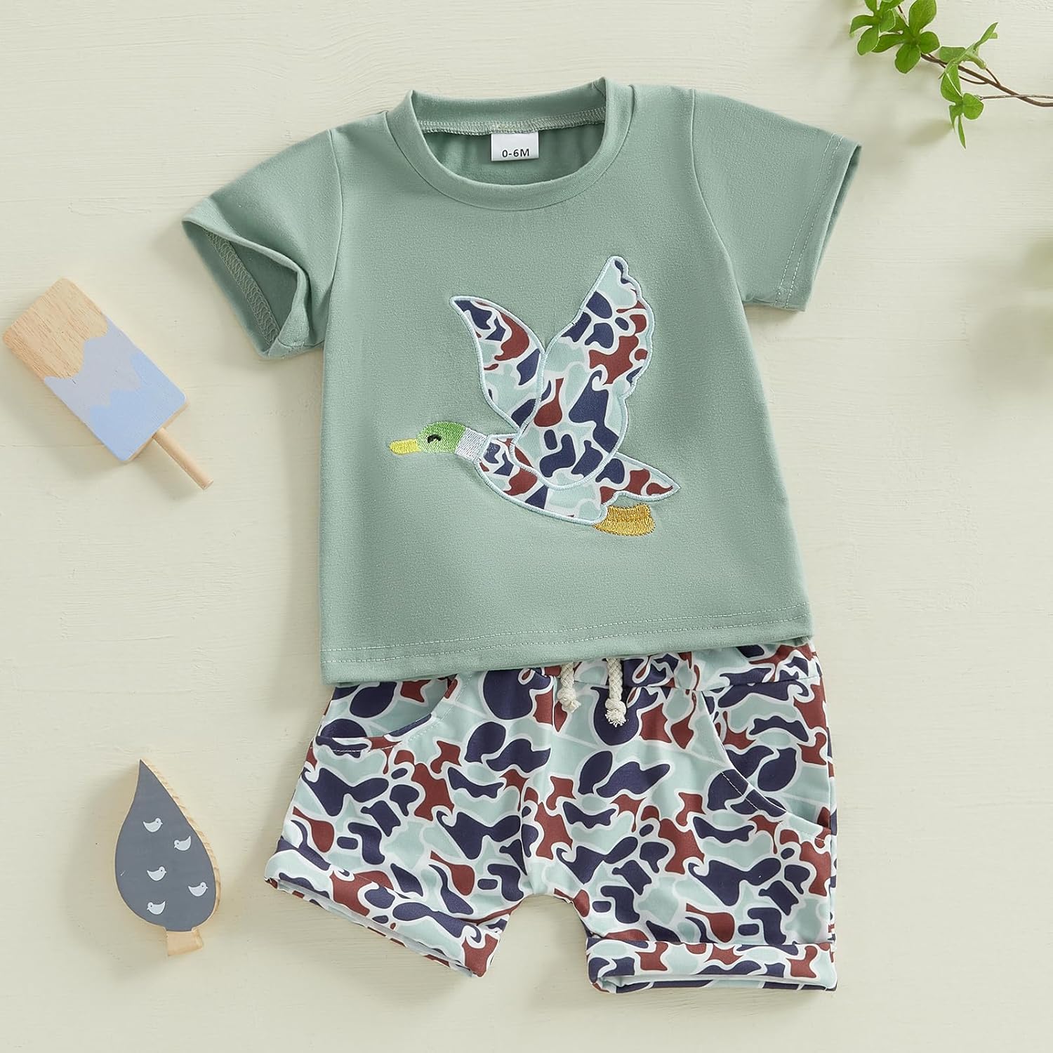 Mallard Duck Toddler Hunting Set Style Camo Shorts for Boys