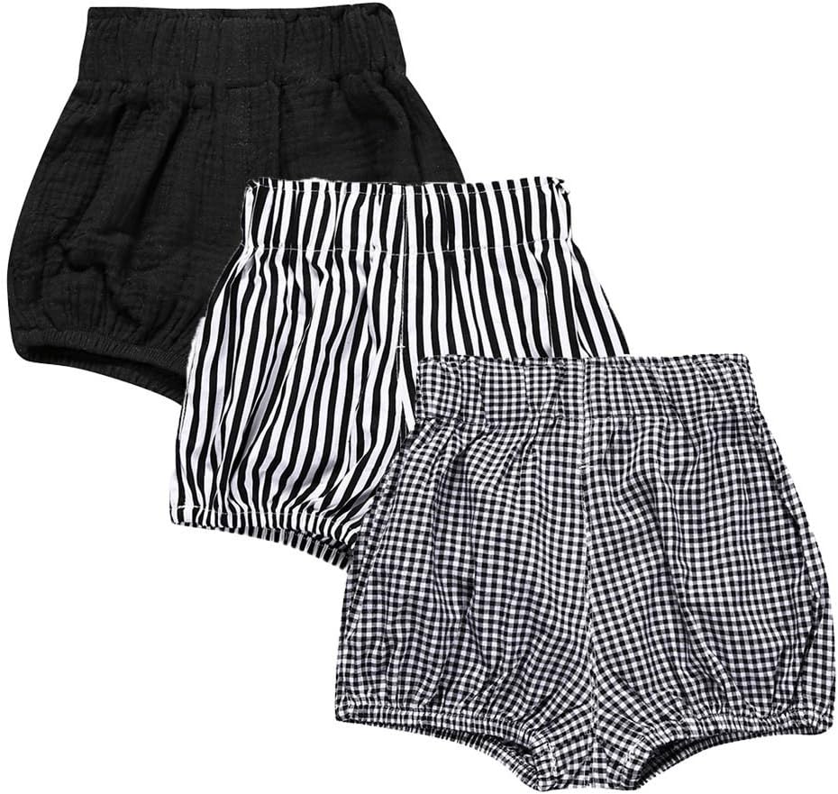 Bundle of 3 Soft Cotton Linen Blend Shorts for Kids
