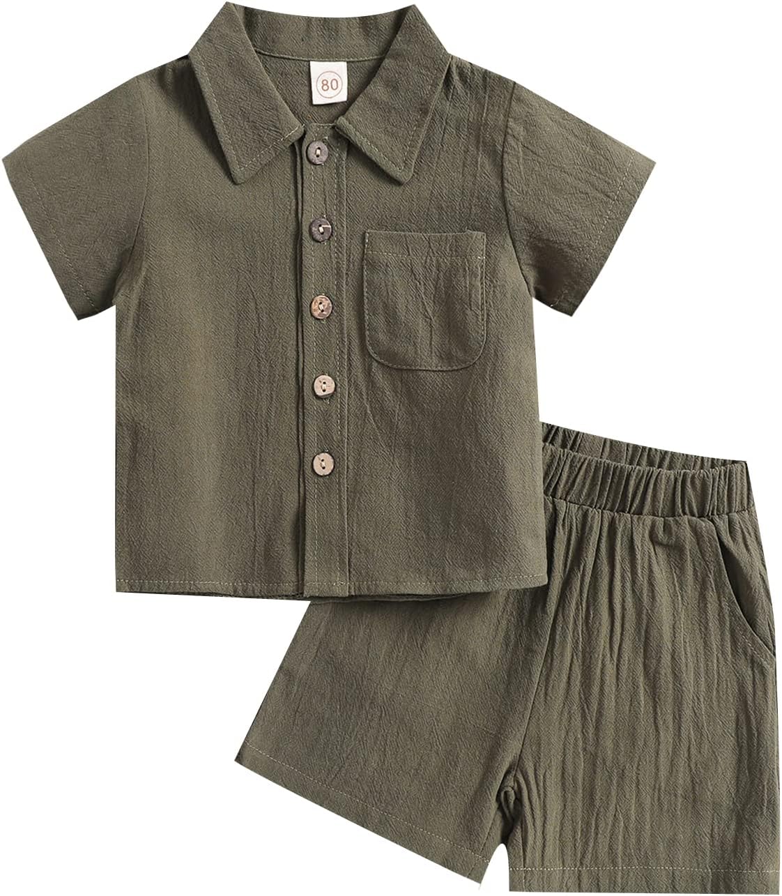 MABABY Soft and Trendy Summer Toddler Boys Outfit