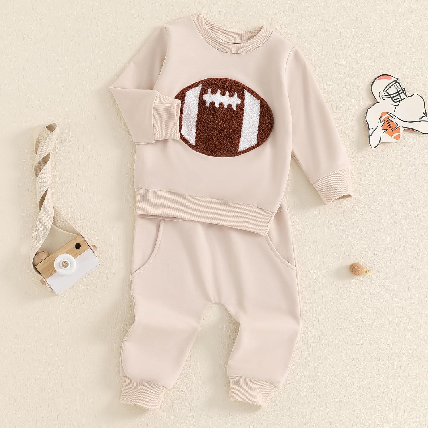 Baseball Game Day Set for Boys Soccer Print Toddler to 2T Pajamas