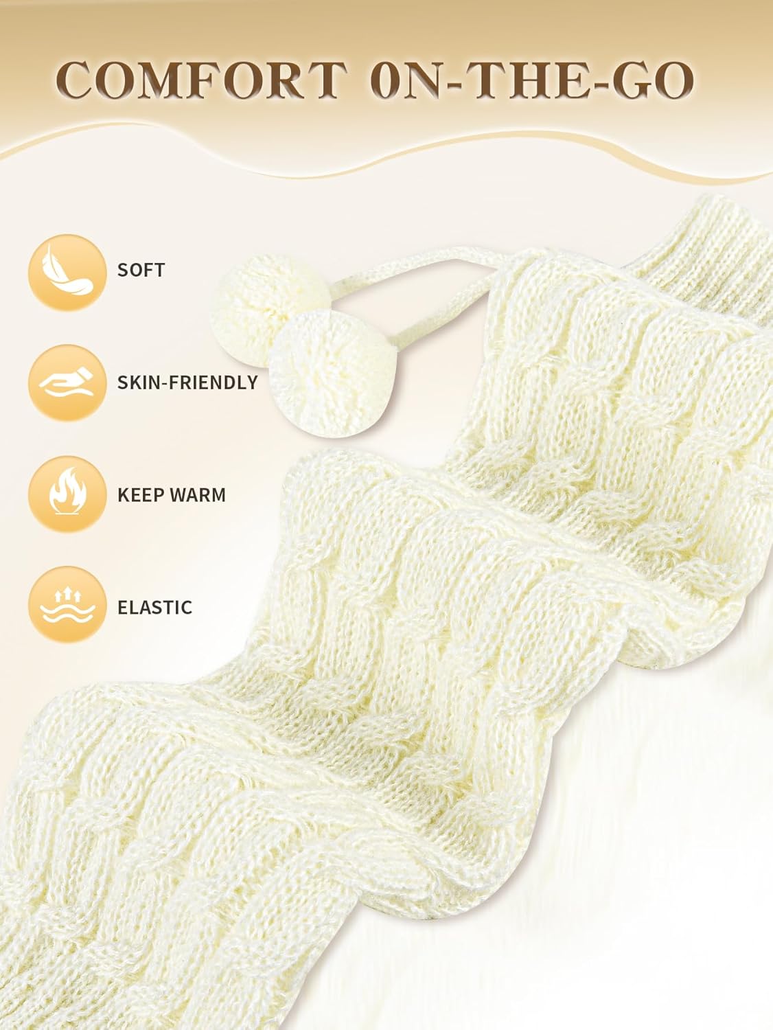 Y2K 80s Knitted Leg Warmer Socks