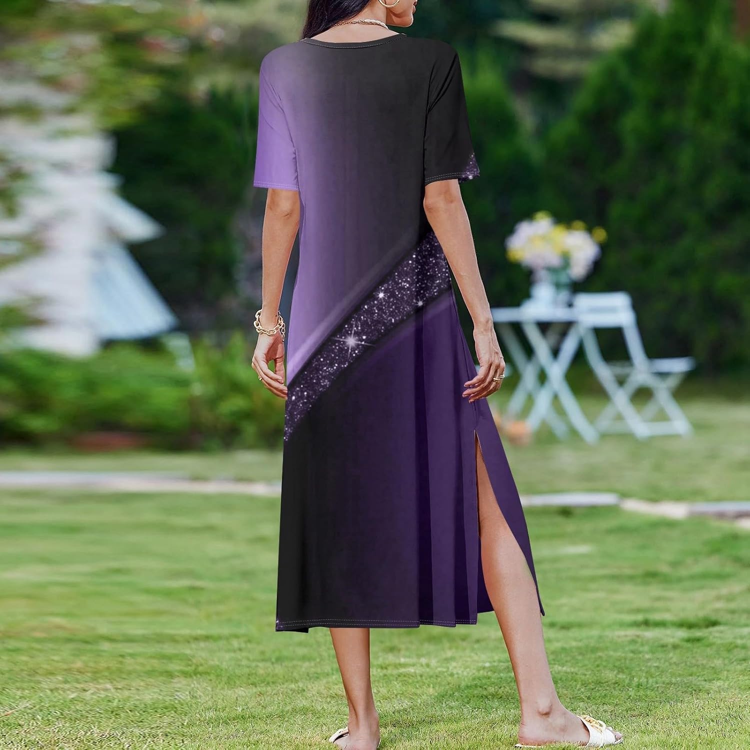 ZCJBWWHF Summer Maxi Dress - Floral Print