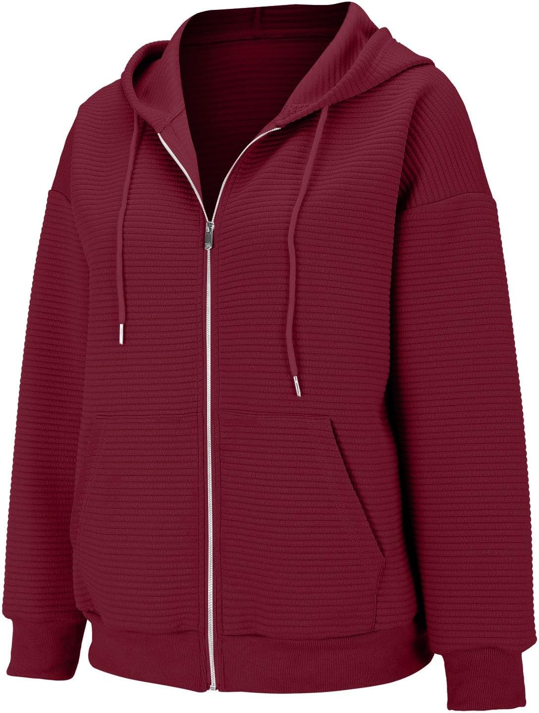 Trendy Zip-Up Womens Fashion Hoodie