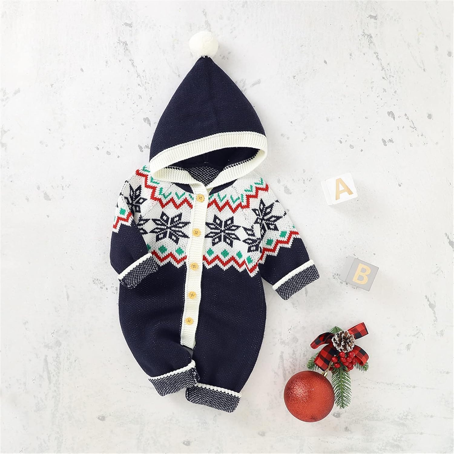 ToddlBy Christmas Sweater Romper