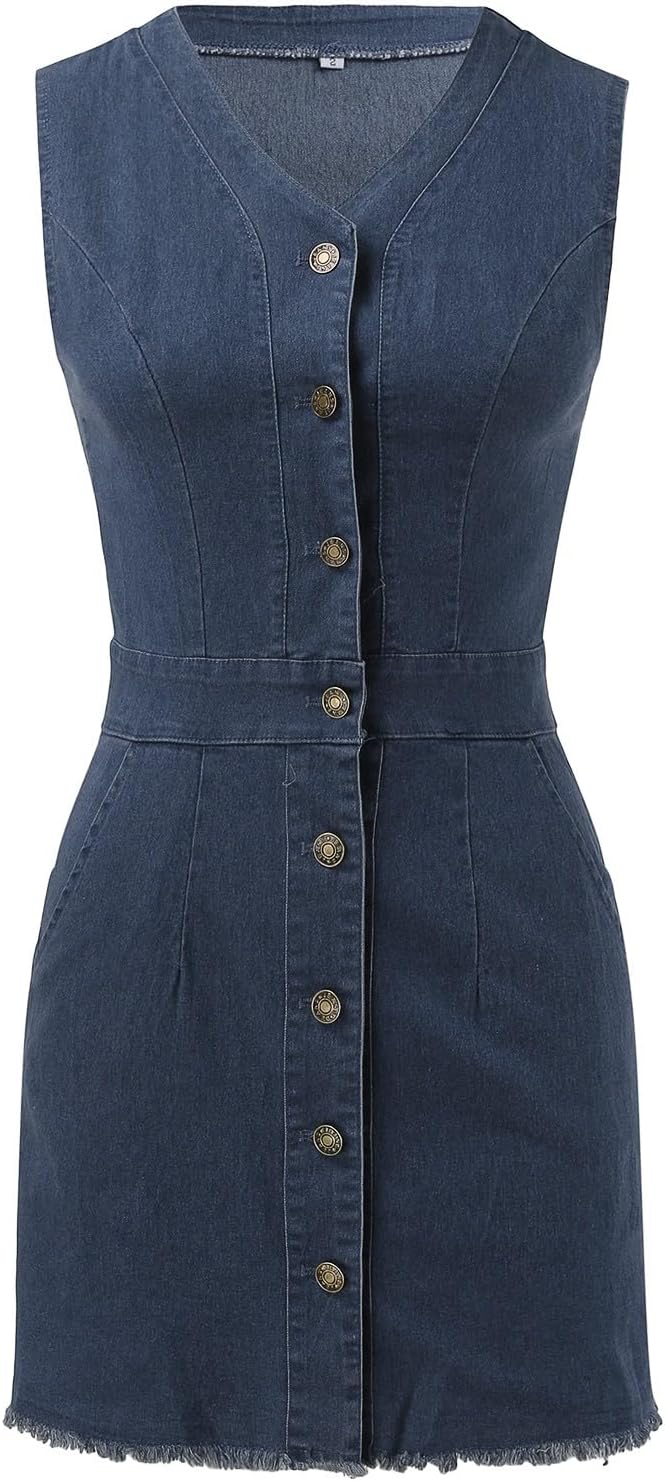 Casual Blue Denim Dress