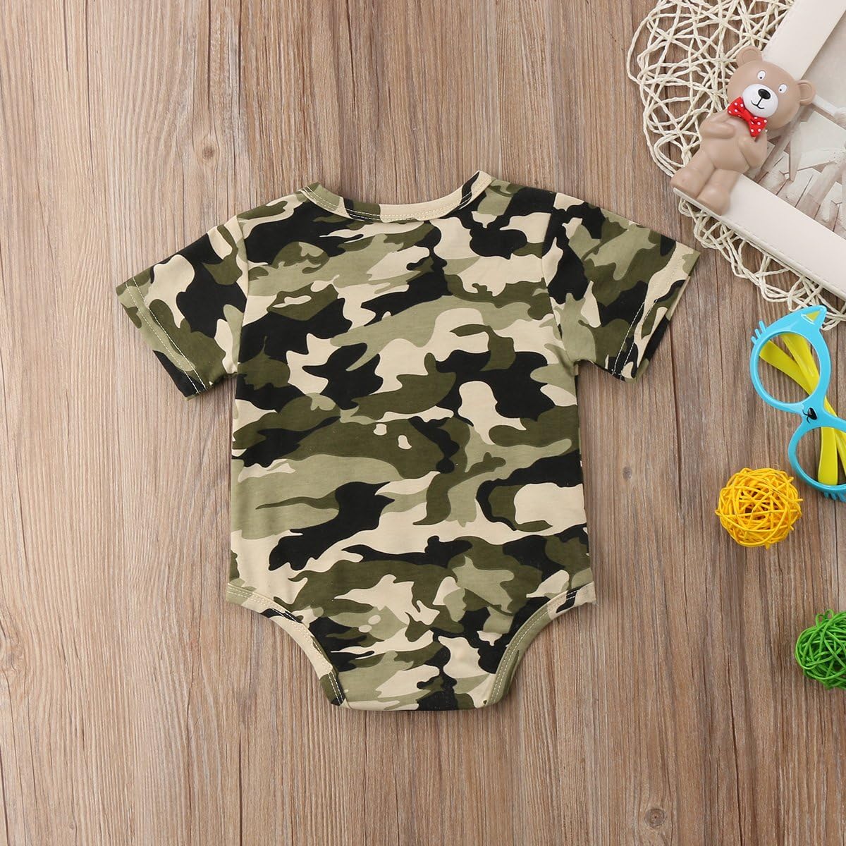 Adorable Toddler Letter Print Romper Set Boys Girls