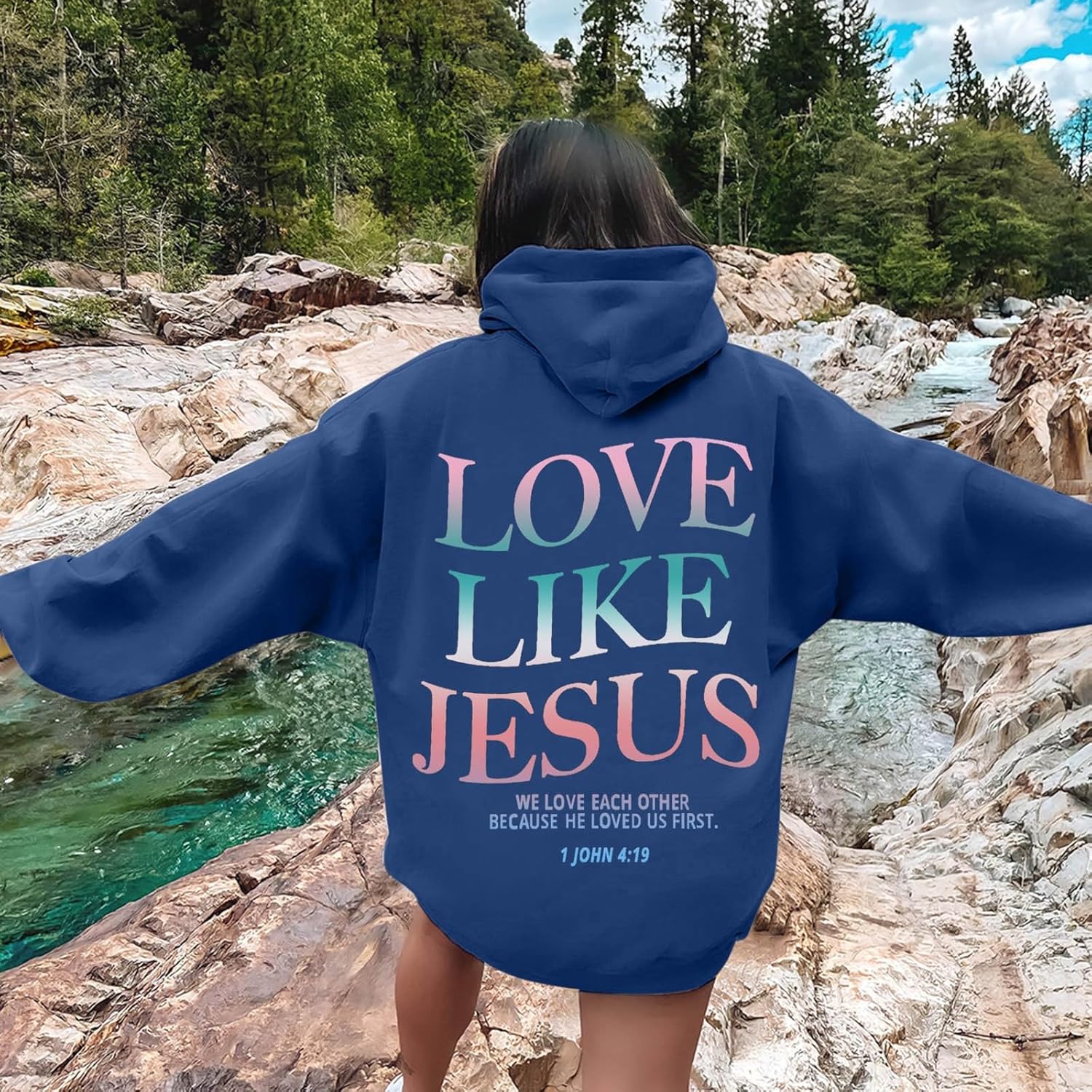 Love Like Jesus Hoodie - Womens Faithful Top