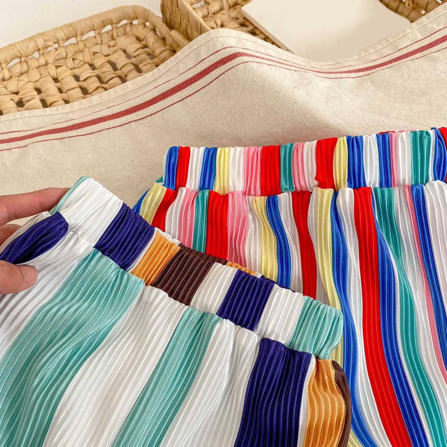 Striped Print Boys Girls Fashion sweatpants for Toddler Summer