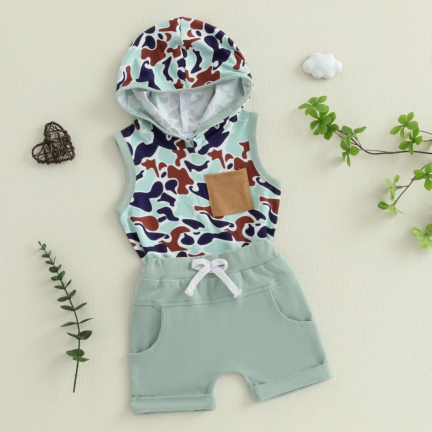 Lefyira Camouflage Baby Boy Shorts Outfit