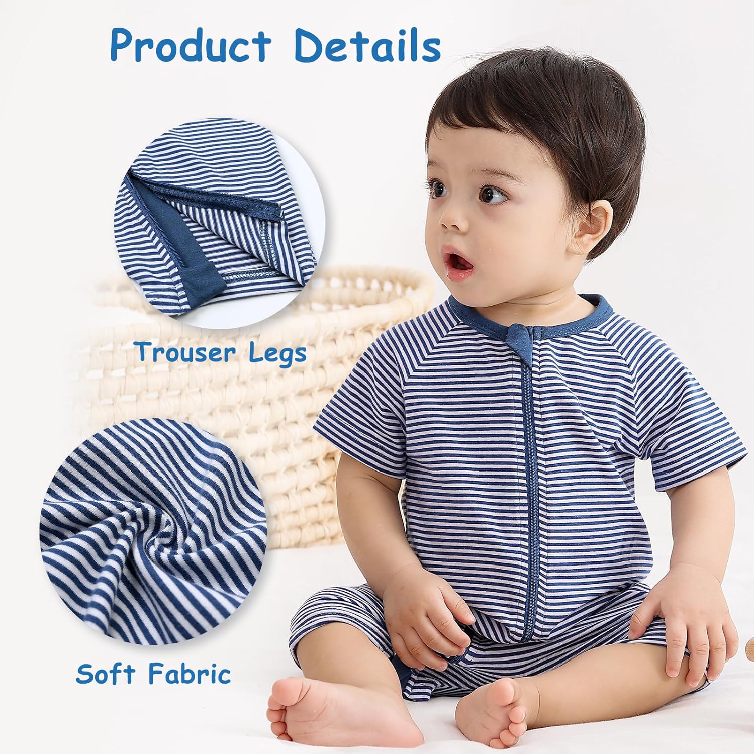 BeiVSlley 2-Pack Cotton Romper for Baby Adorable and Safe