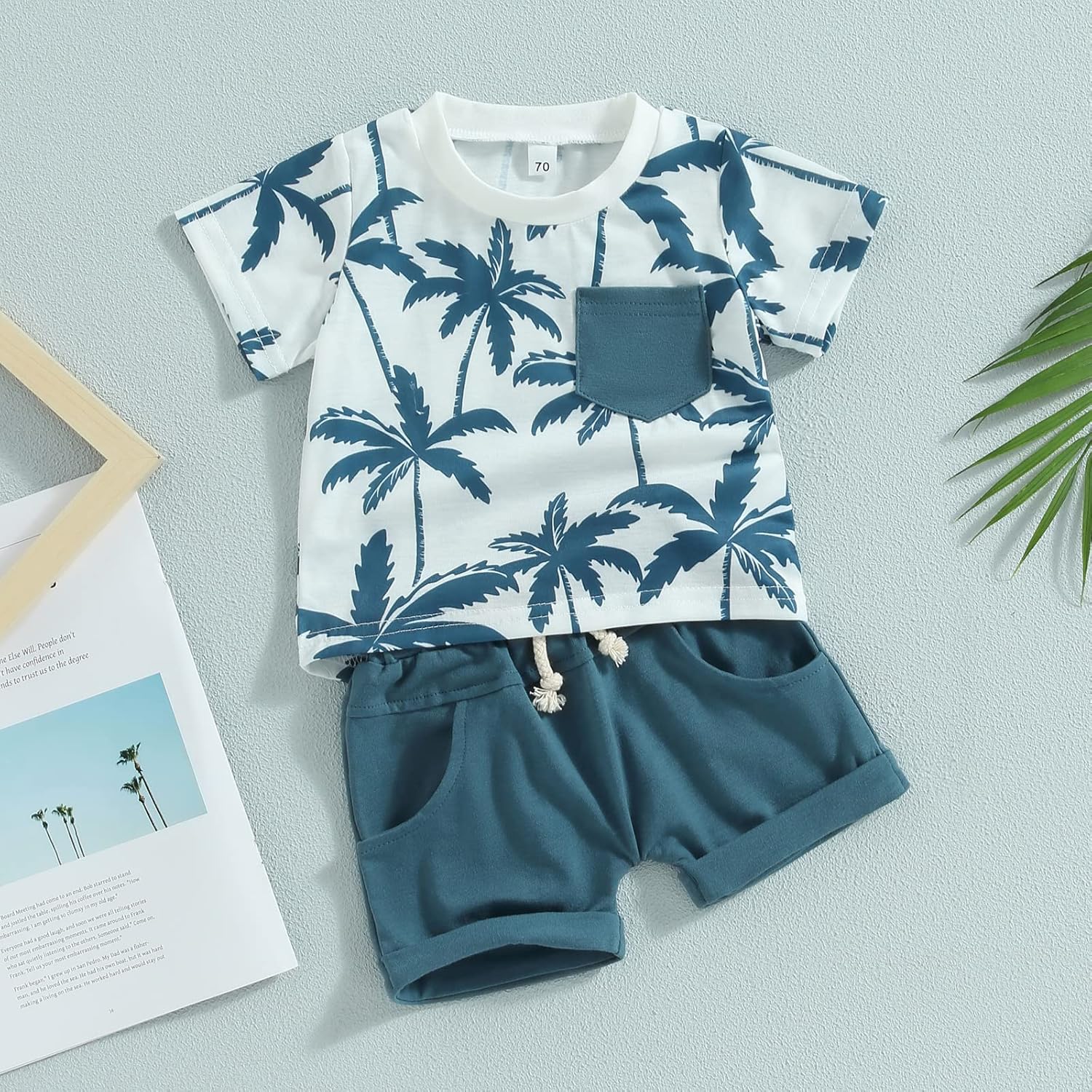 Afunbaby Toddler Boy Summer Outfits T-Shirts and Shorts