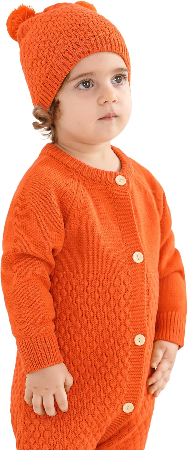 Newborn Baby Boy WinterRomper Long Sleeve Knitted Set 0-24Months