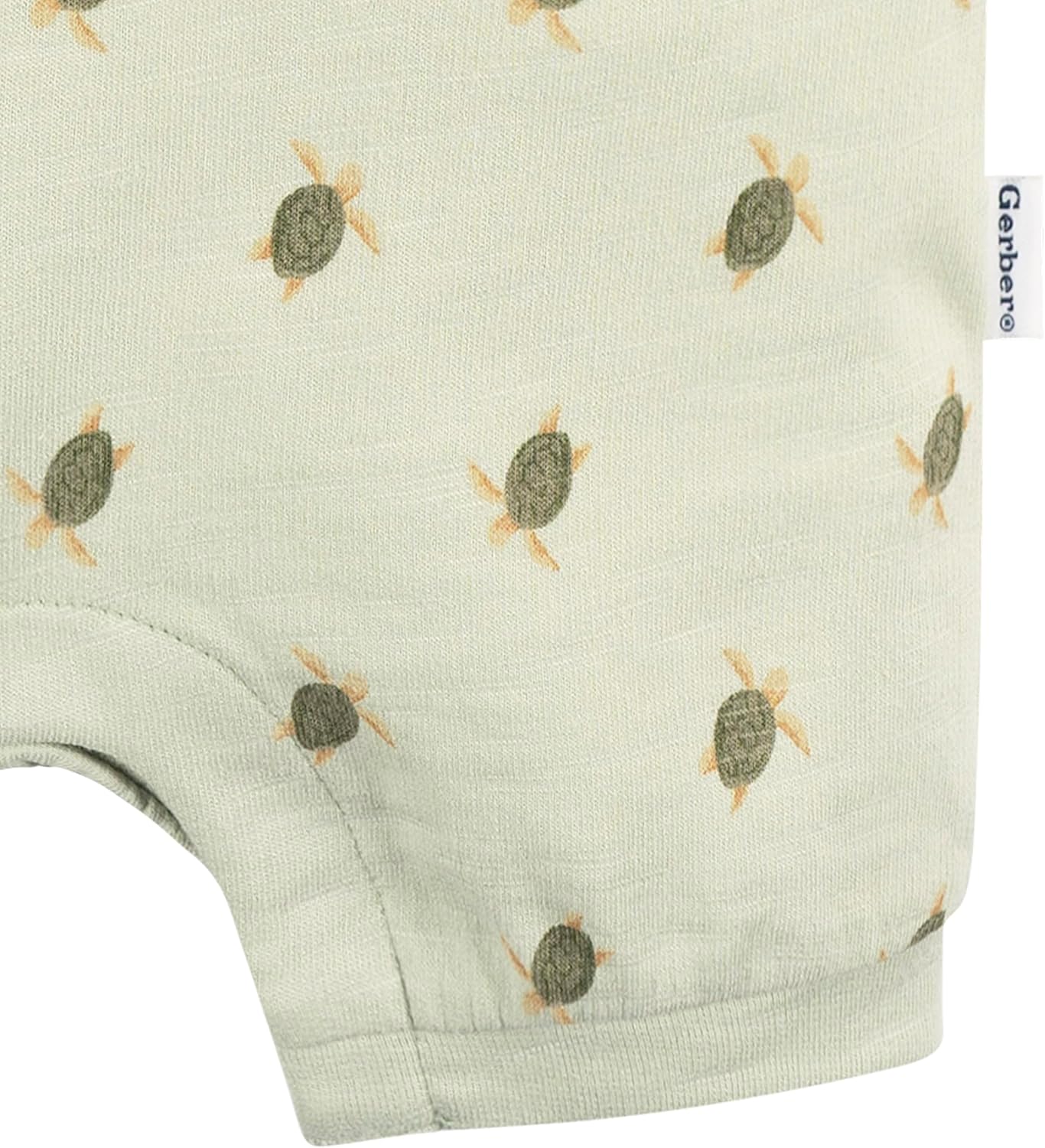Gerber Baby Boys Cotton Polo Romper with Turtle Print