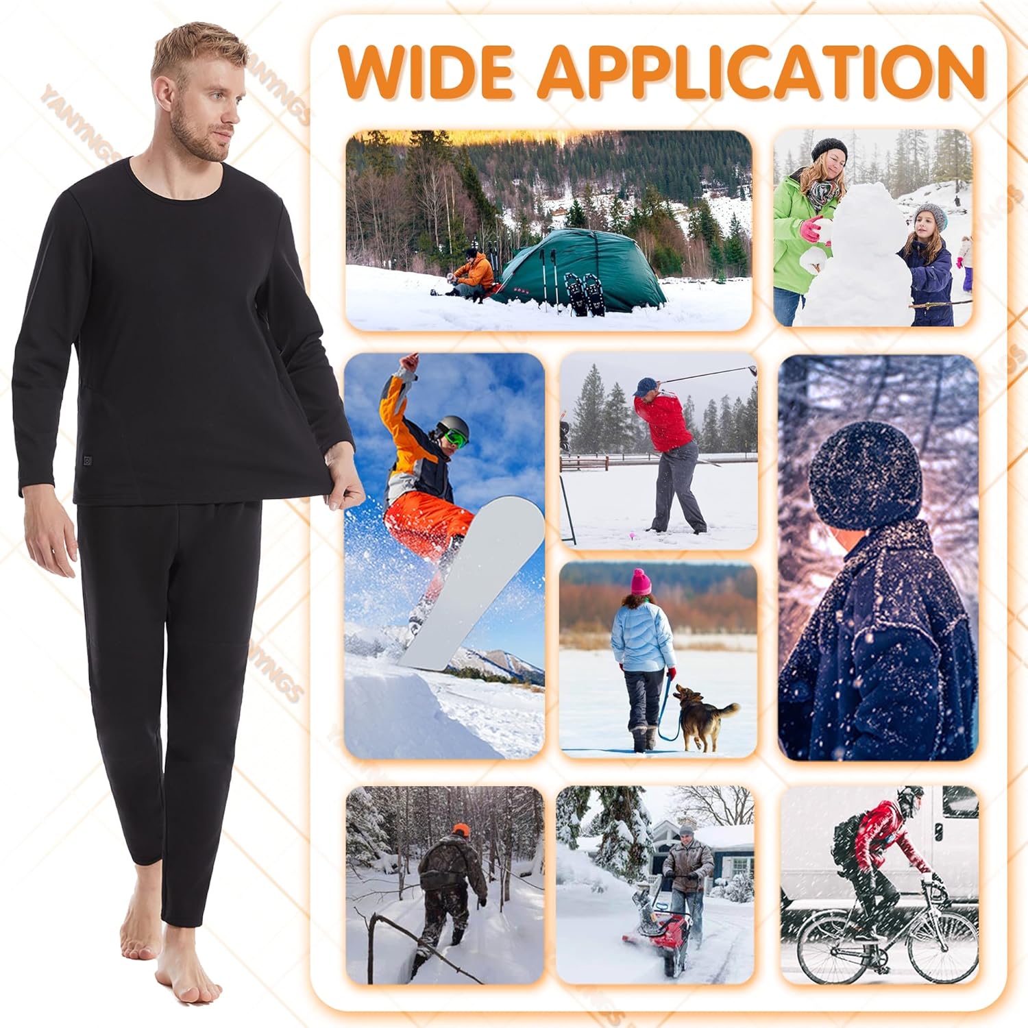 Smart Thermal Heating Underwear Pants for Men Women