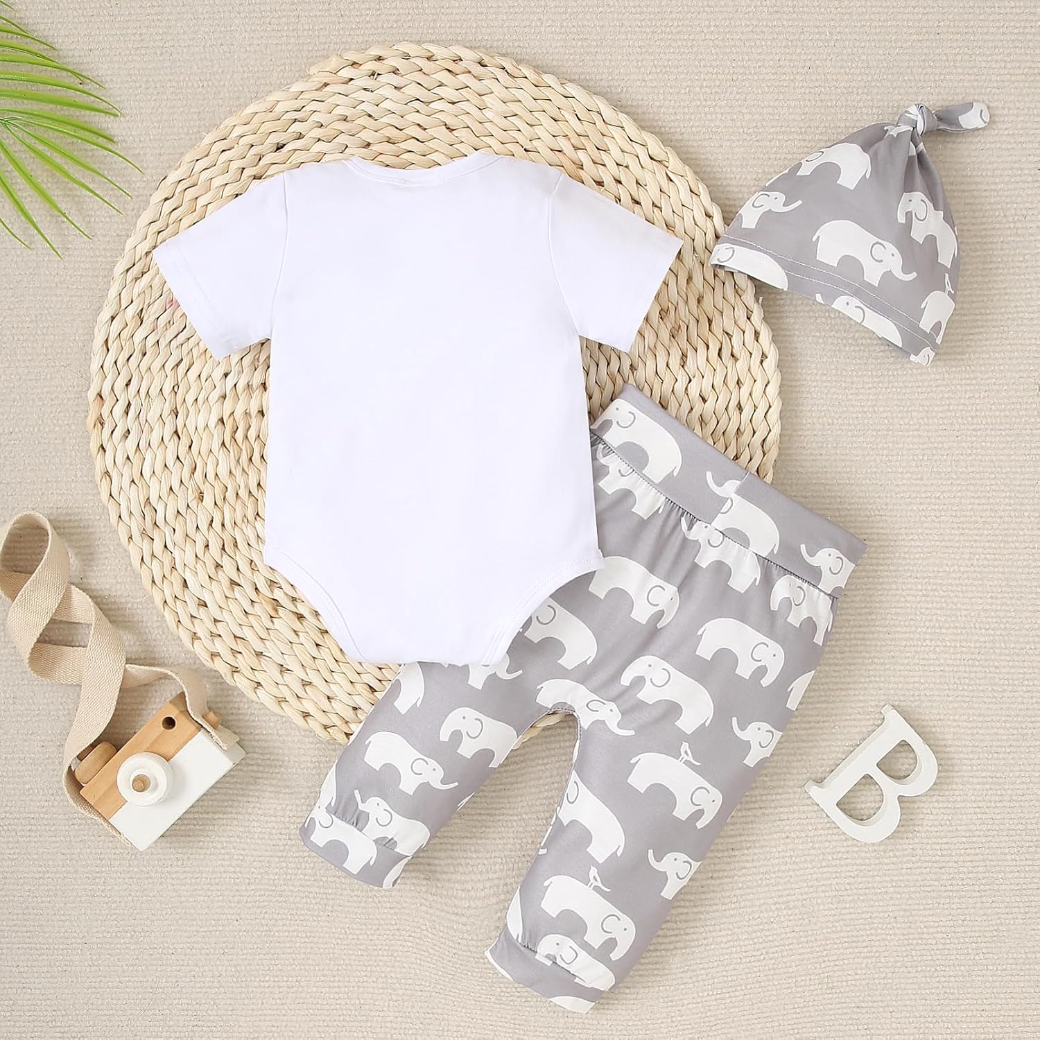 Cute Newborn Baby Boys Romper Set with Hat