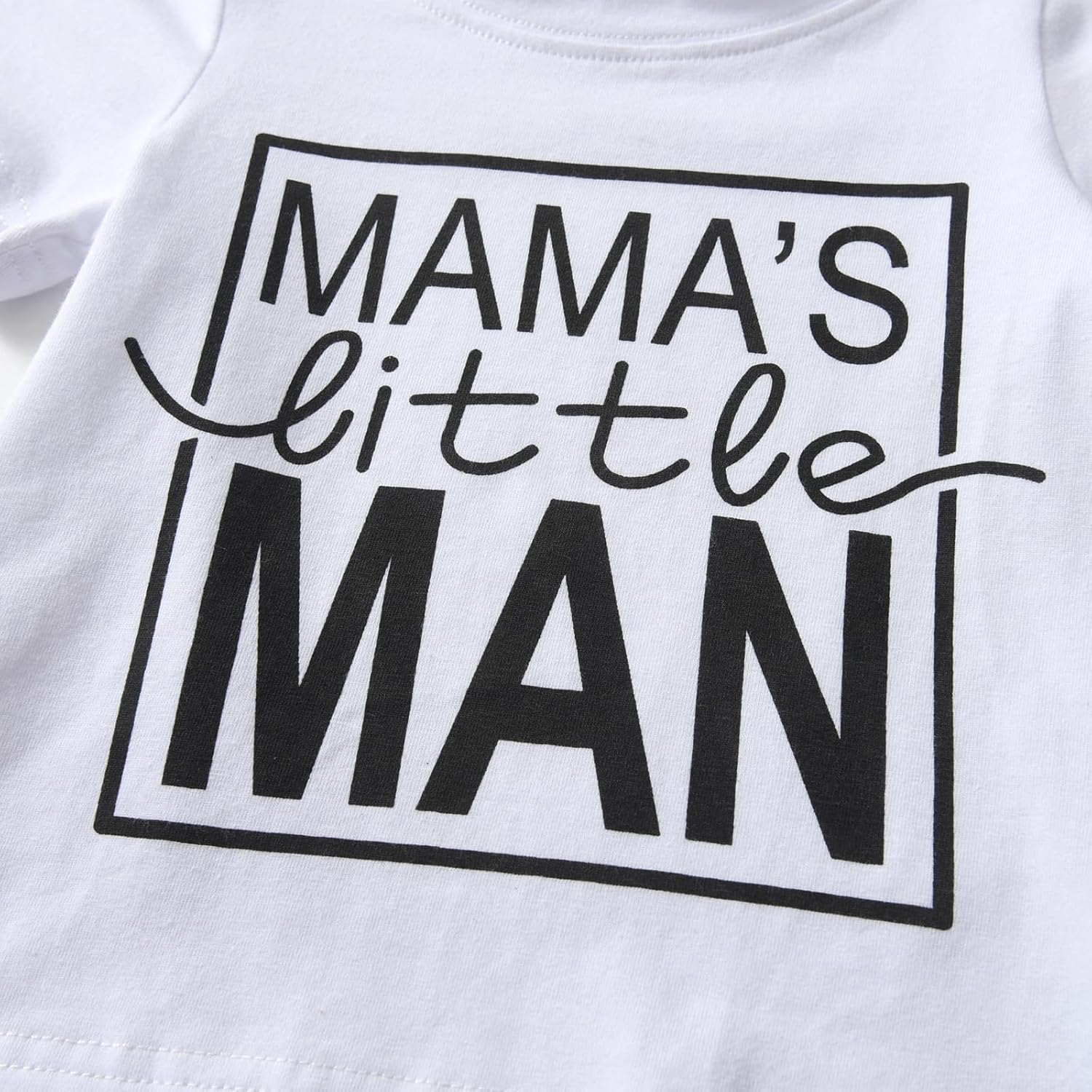 Rebey Baby Boy Summer Short Sleeve Letter T-Shirt Set 2PCS