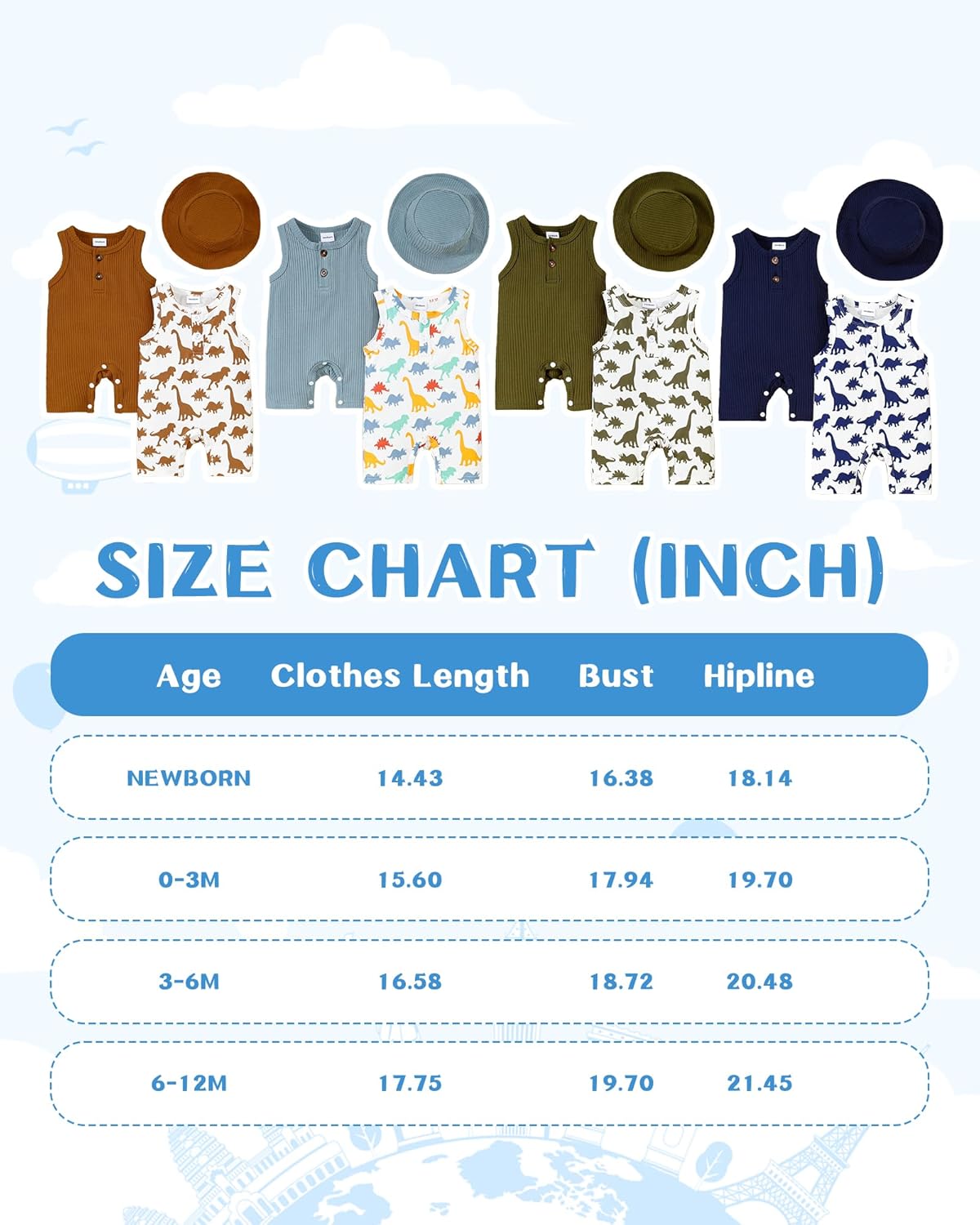 NZRVAWS Baby Boy Romper Set