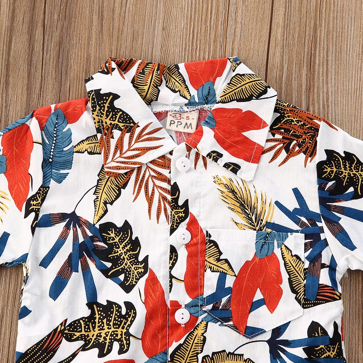 Qiylii Toddler Boys Floral Hawaiian Outfit Set