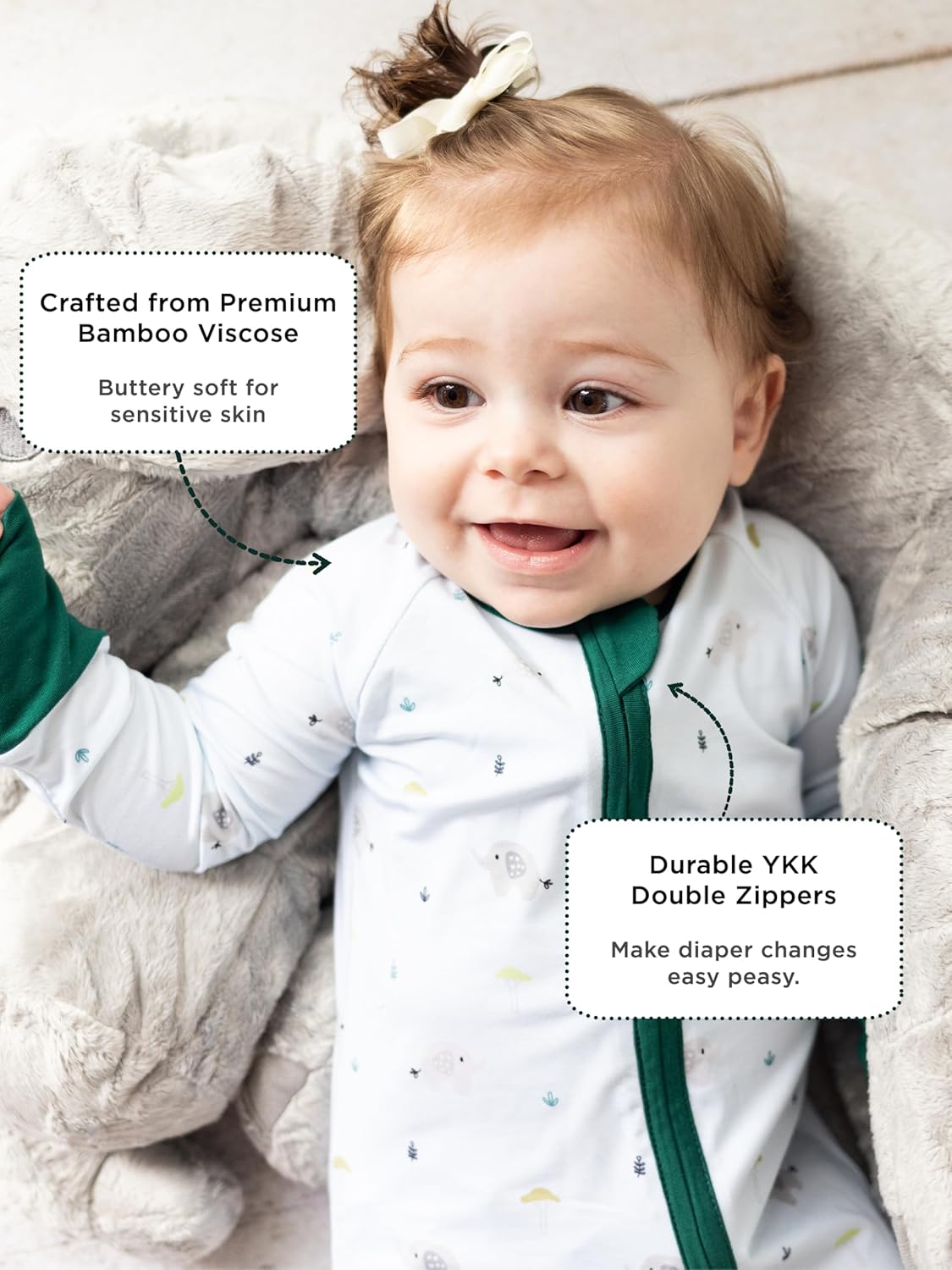 LittleHippo 2-Way ZipperRomper Soft Breathable Pajamas
