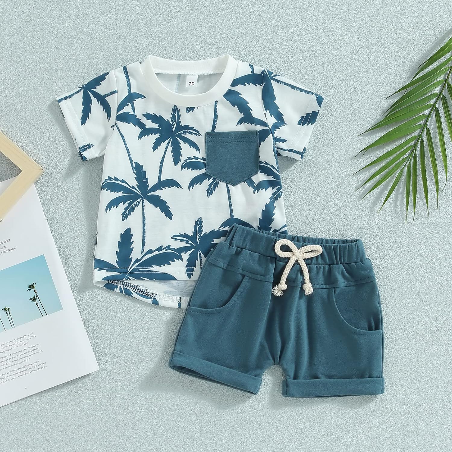 Afunbaby Toddler Boy Summer Outfits T-Shirts and Shorts