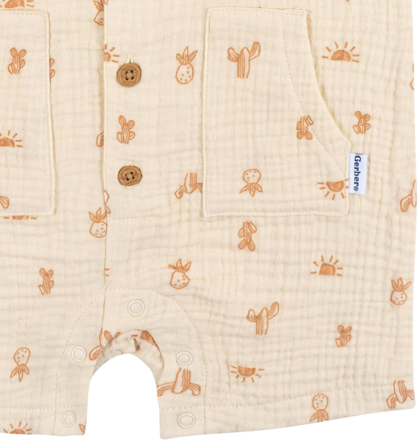 Gerber Baby Boys Lightweight Cotton Romper