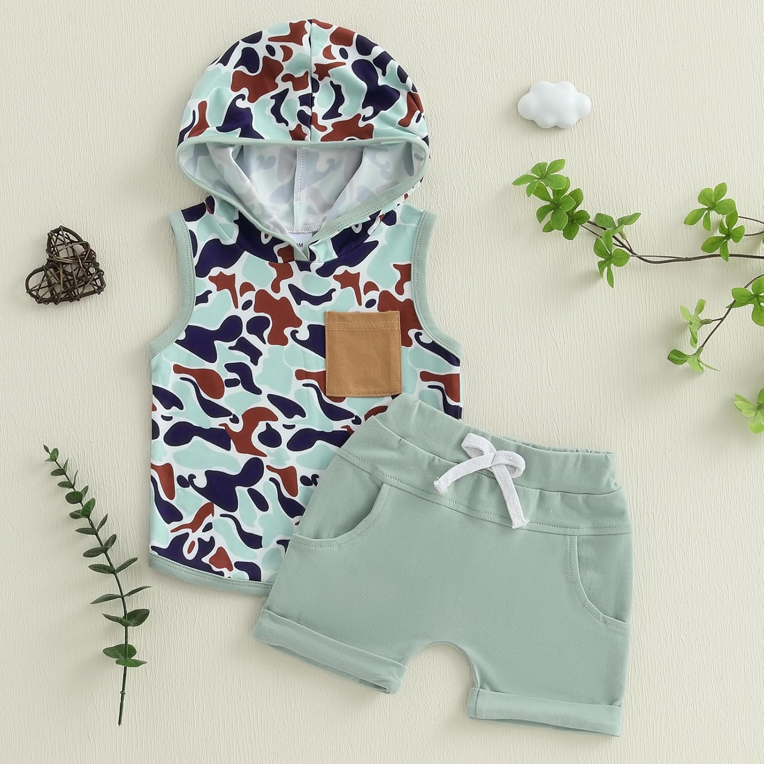 Lefyira Camouflage Baby Boy Shorts Outfit