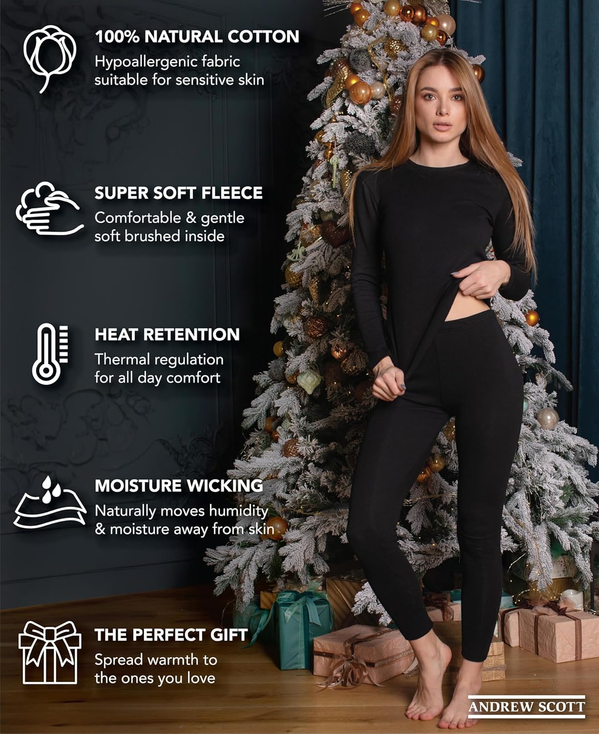 Premium 100 Cotton Thermal Set For Women