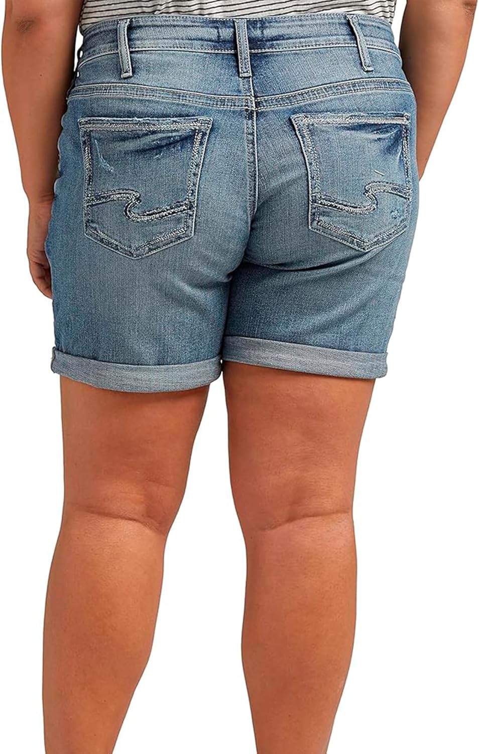 Silver Jeans Co Womens Plus Size Boyfriend Jeans