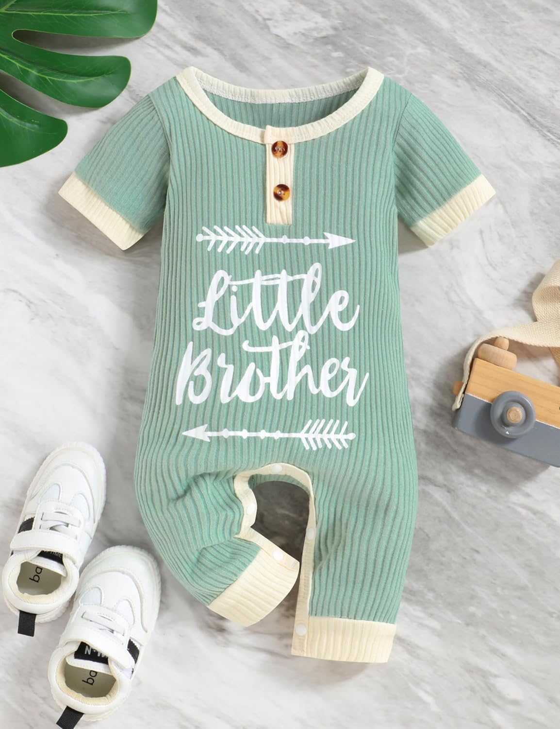 Newborn Baby Boy Romper Short Sleeve Outfits Jumpsuit