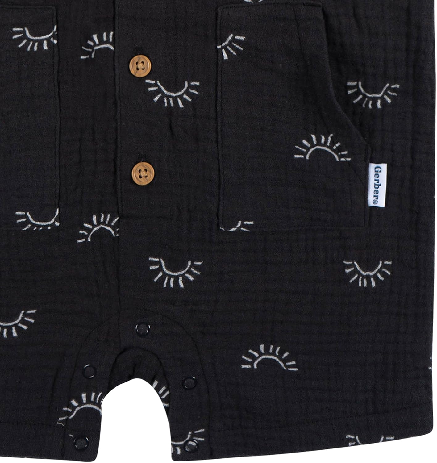 Gerber Baby Boys Cotton Romper with Snaps