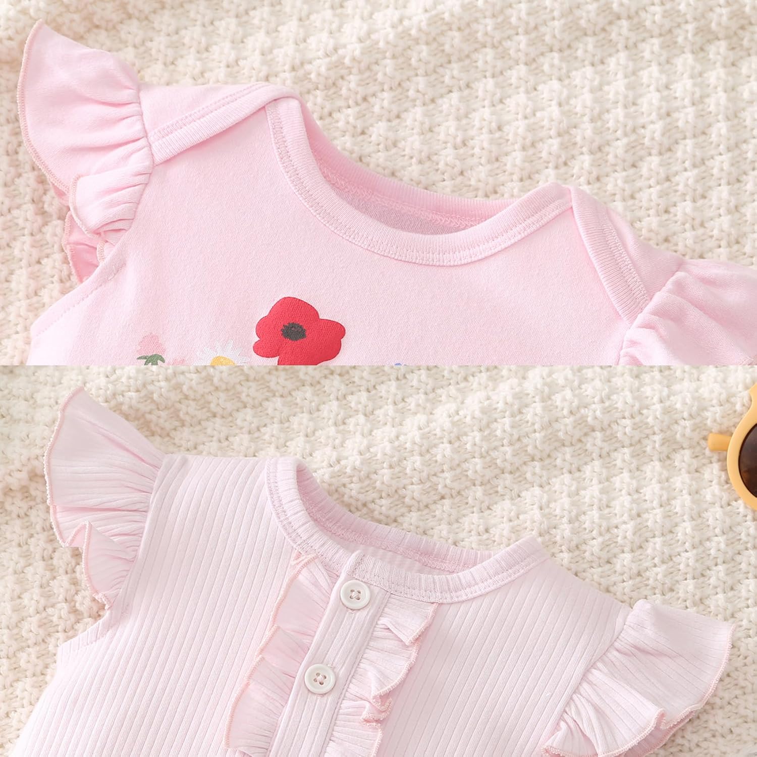 YourDIARY Baby Boy Romper 3-Pack Cotton Outfit