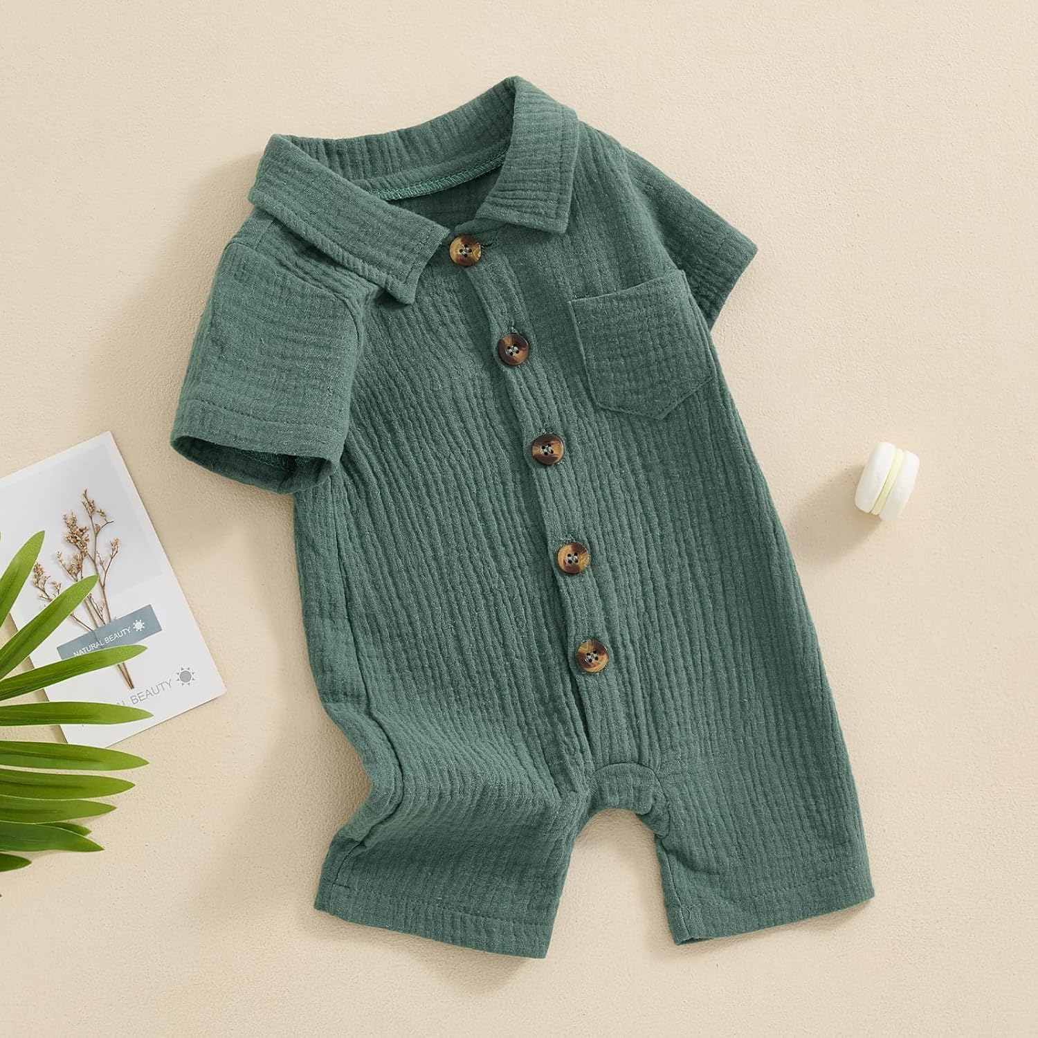 Premium Cotton Infants Boys Summer Romper - Soft Comfortable Durable