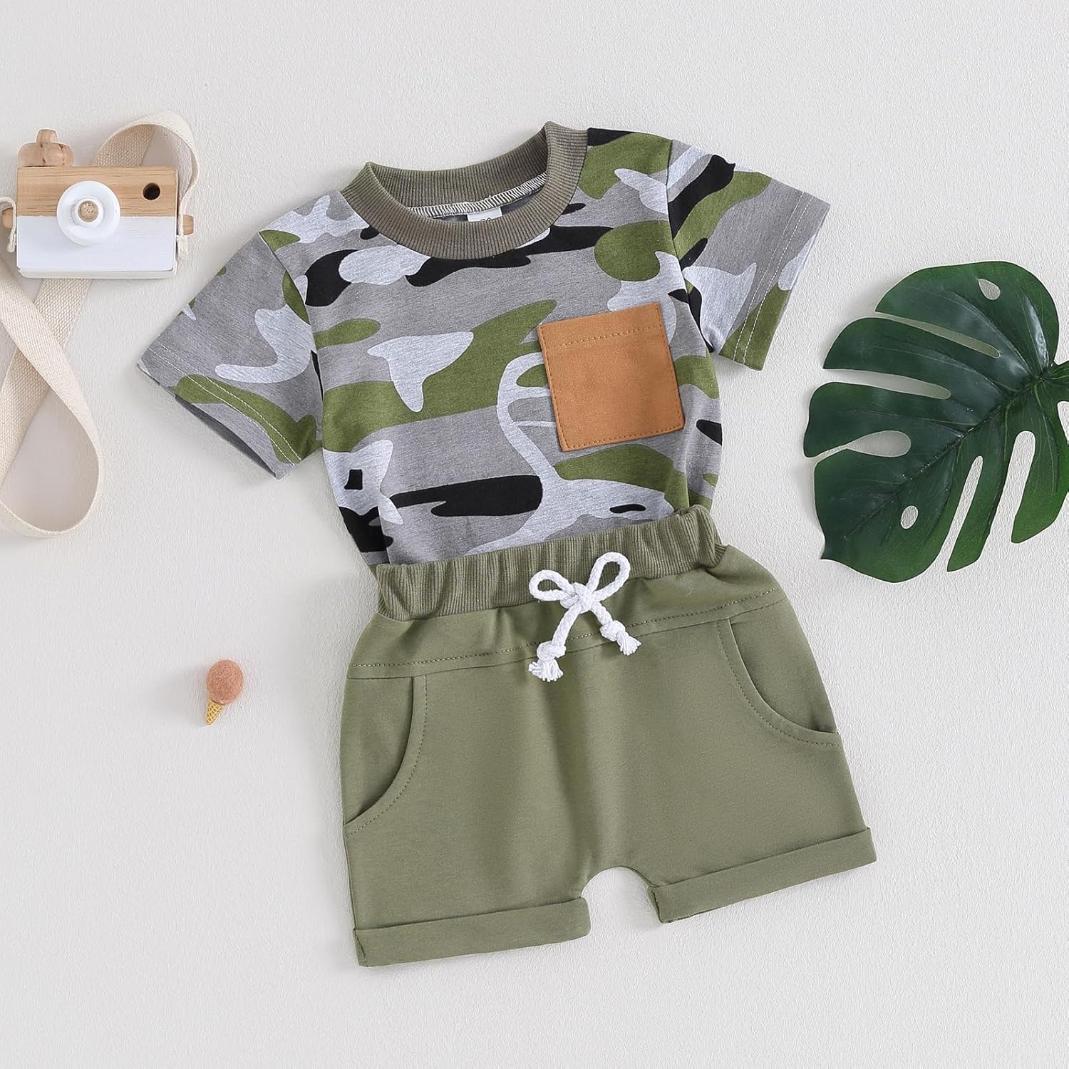 4th of July Toddler Boy Girl Camo Set