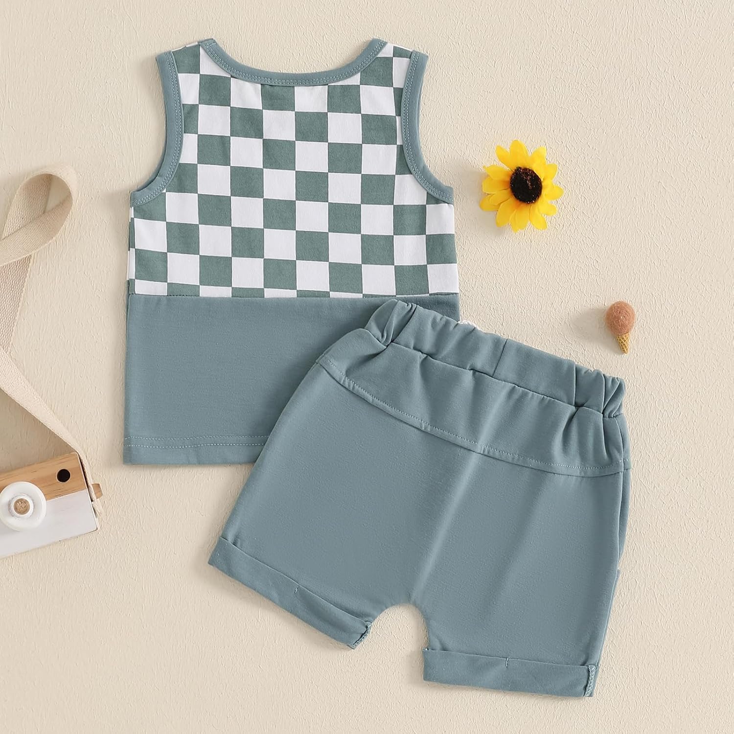 Comfort Style Checkered Summer Set for Baby Boys