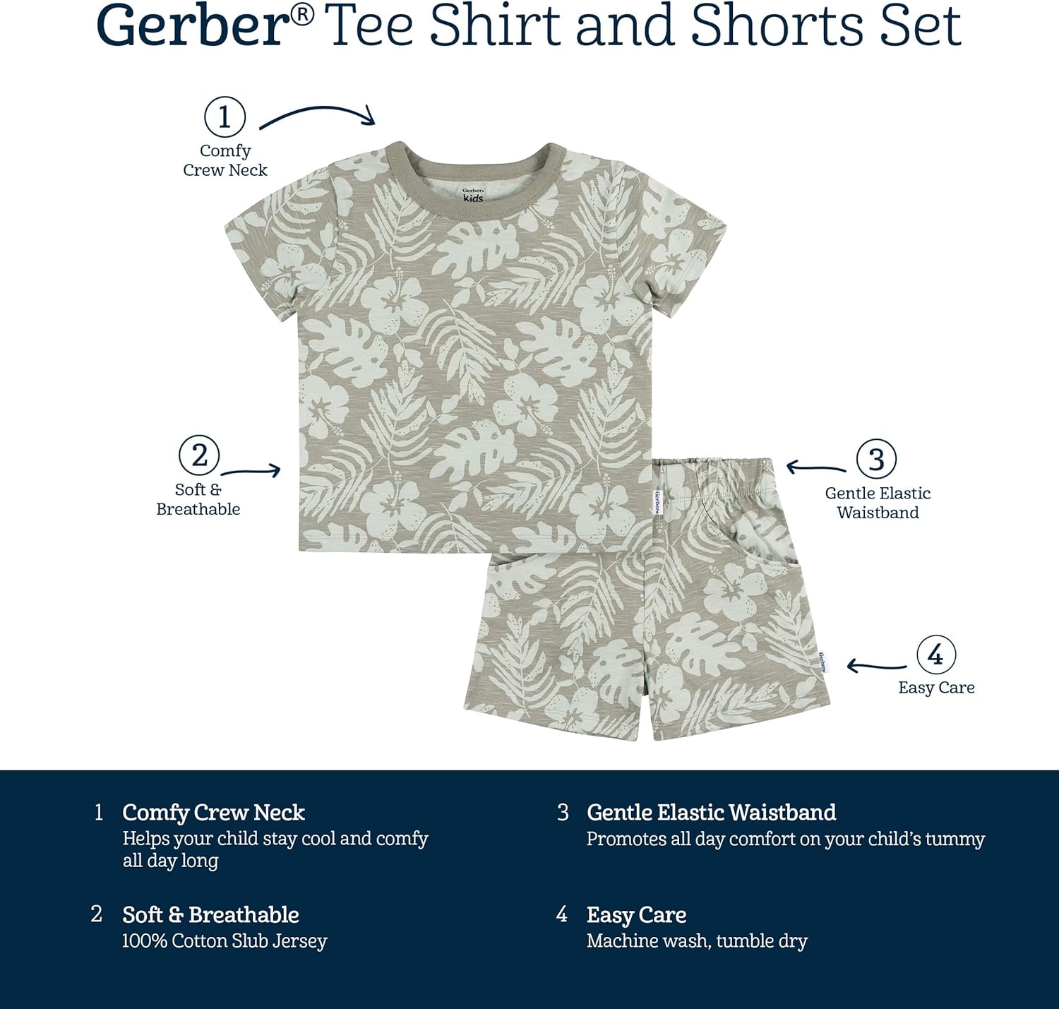 Perfectly ComfORBaby Boys T-Shirt and Shorts Set