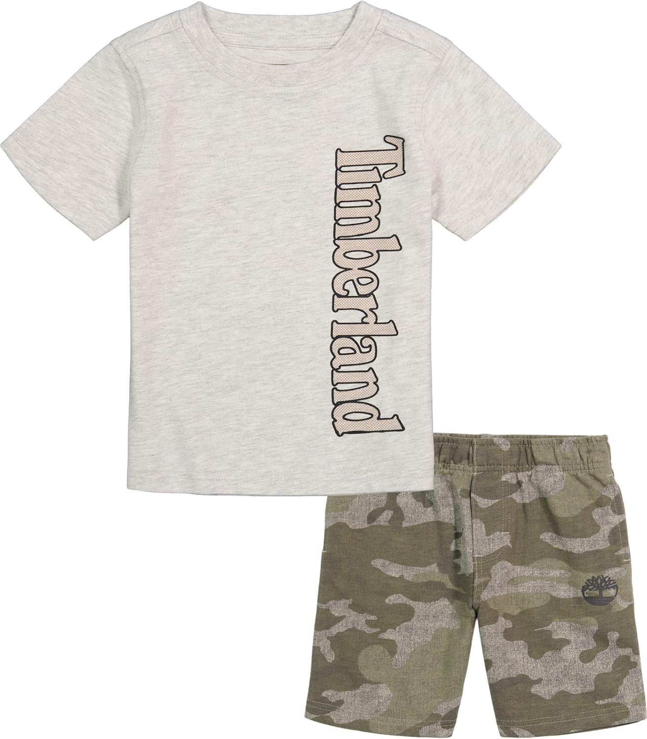 Timberland Baby Boys 2-Piece Tee Shorts Set Farina Heather 10 US