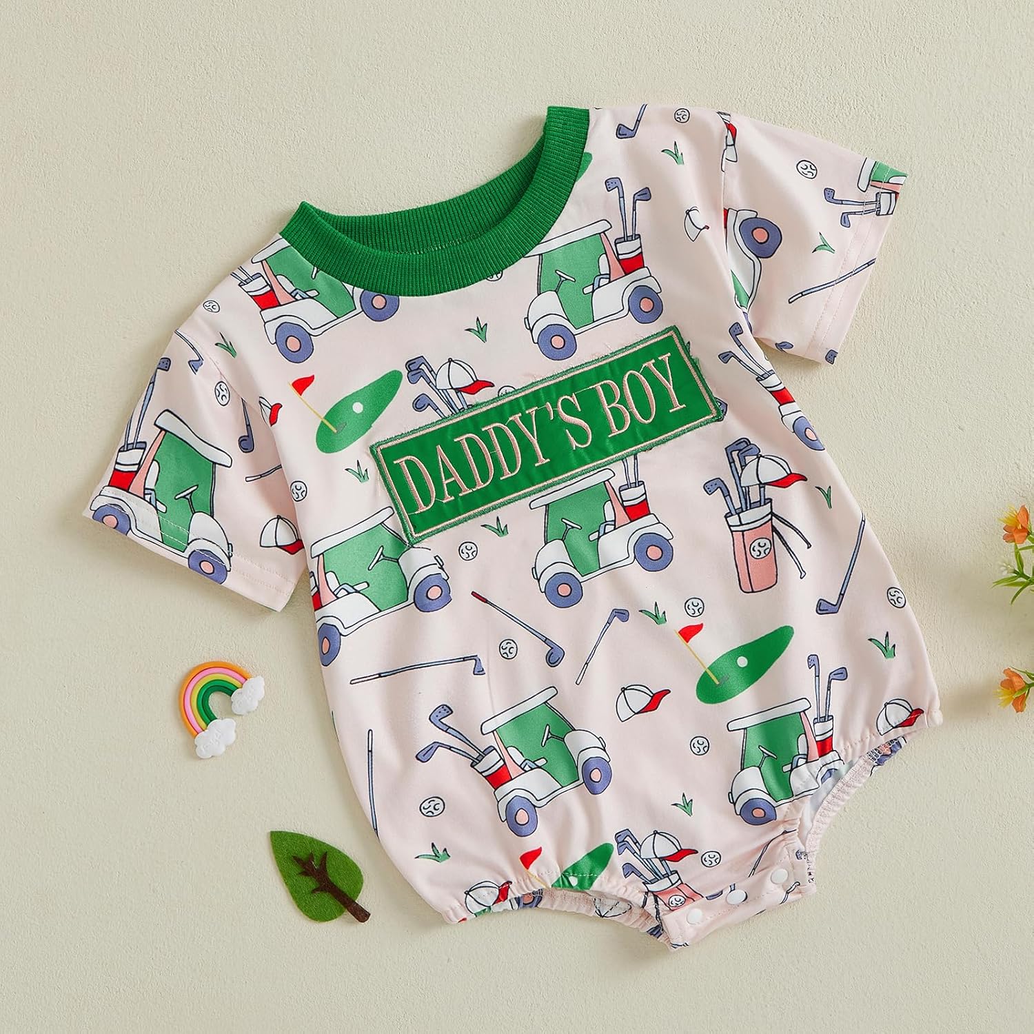 Golfer G Golfer Snug Romper for Baby boys Daddys Boy Golf Outfit