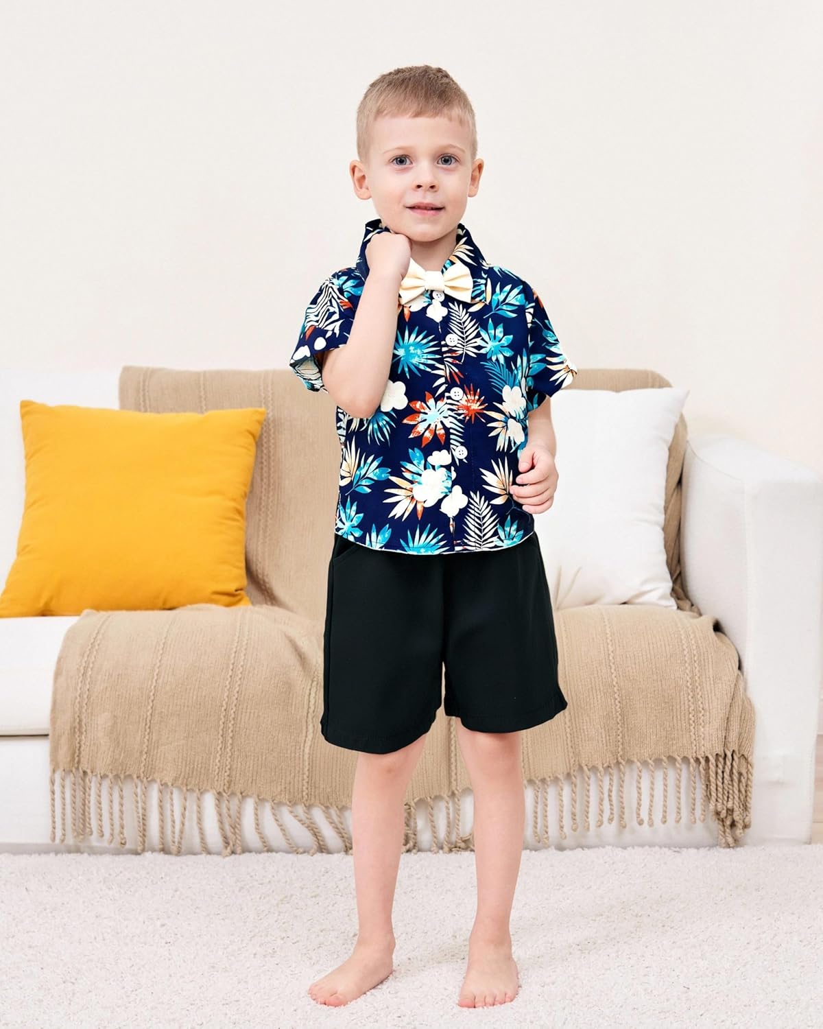 Stylish Toddler Boy Hawaiian Outfit for Summer