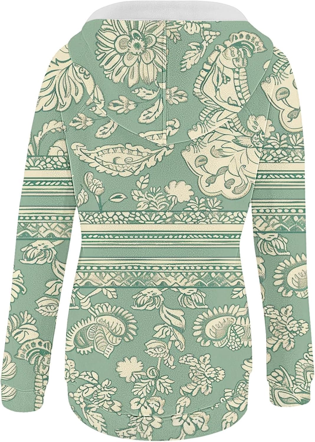 Stylish 2024 Boho V-Neck Hoodie for Women Casual Versatile