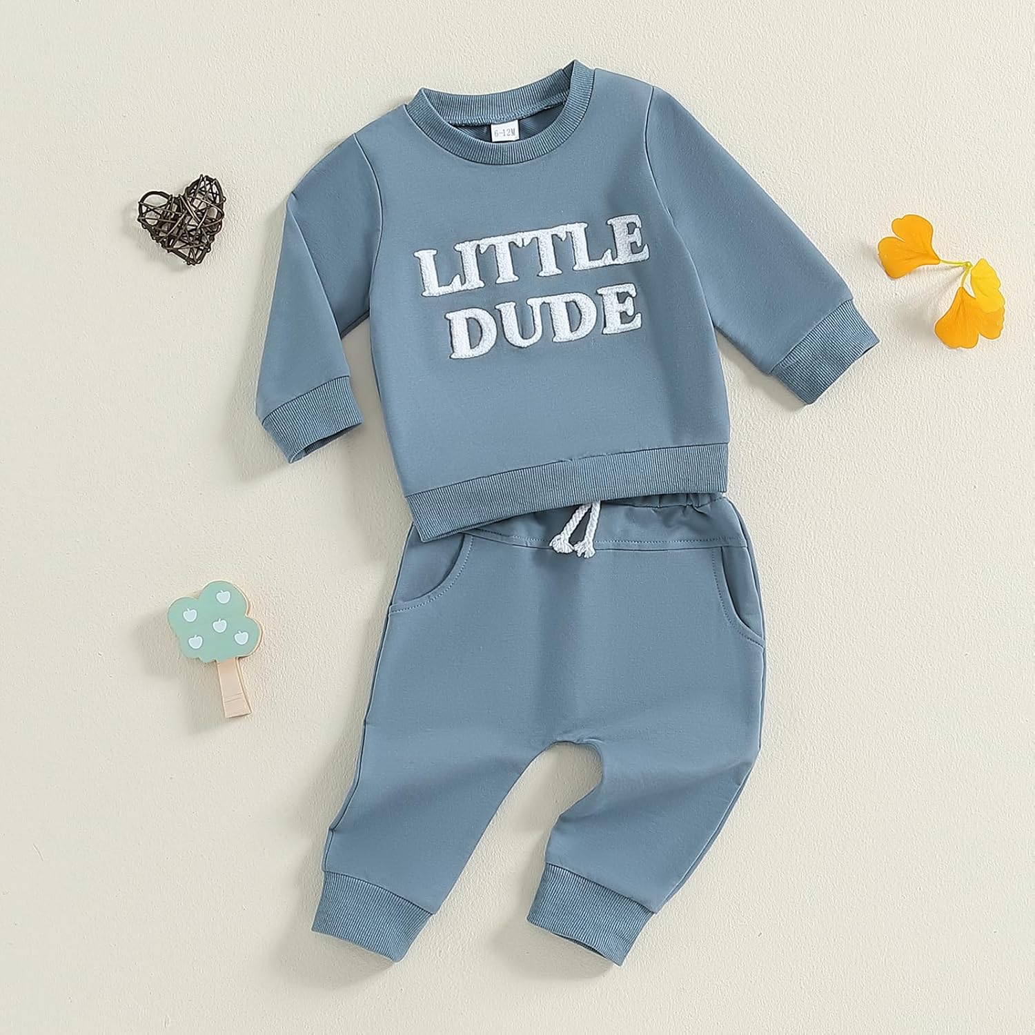 Kaipiclos Toddler Boys Embroidered Fall Clothing Set - Cozy Fashionable